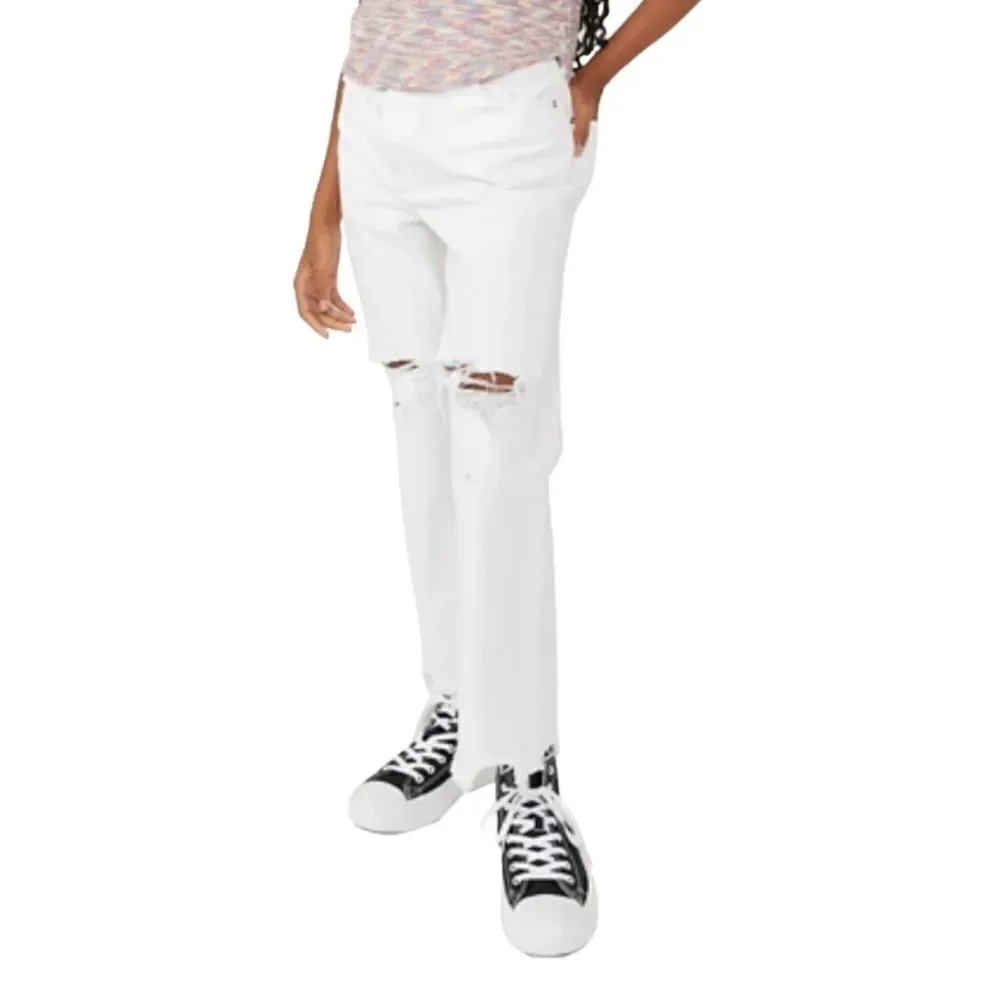 Free People We The Free Tapered‎ Baggy Boyfriend Jeans Chalk White sz 26
